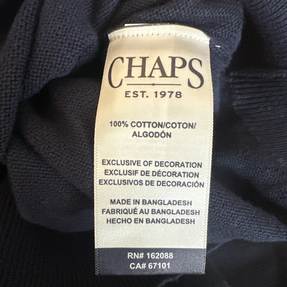 Chap's Men's Newport Navy Golf Sweater Vest Size Medium Preppy NEW - Picture 4 of 8